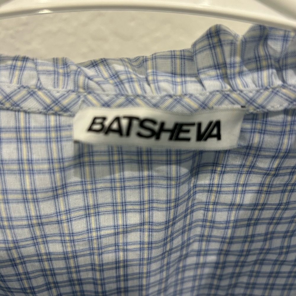⬇️PRICE⬇️ 
BATSHEVA • Women’s Long Sleeve Plaid Shirt • size 6 • - Picture 2 of 11